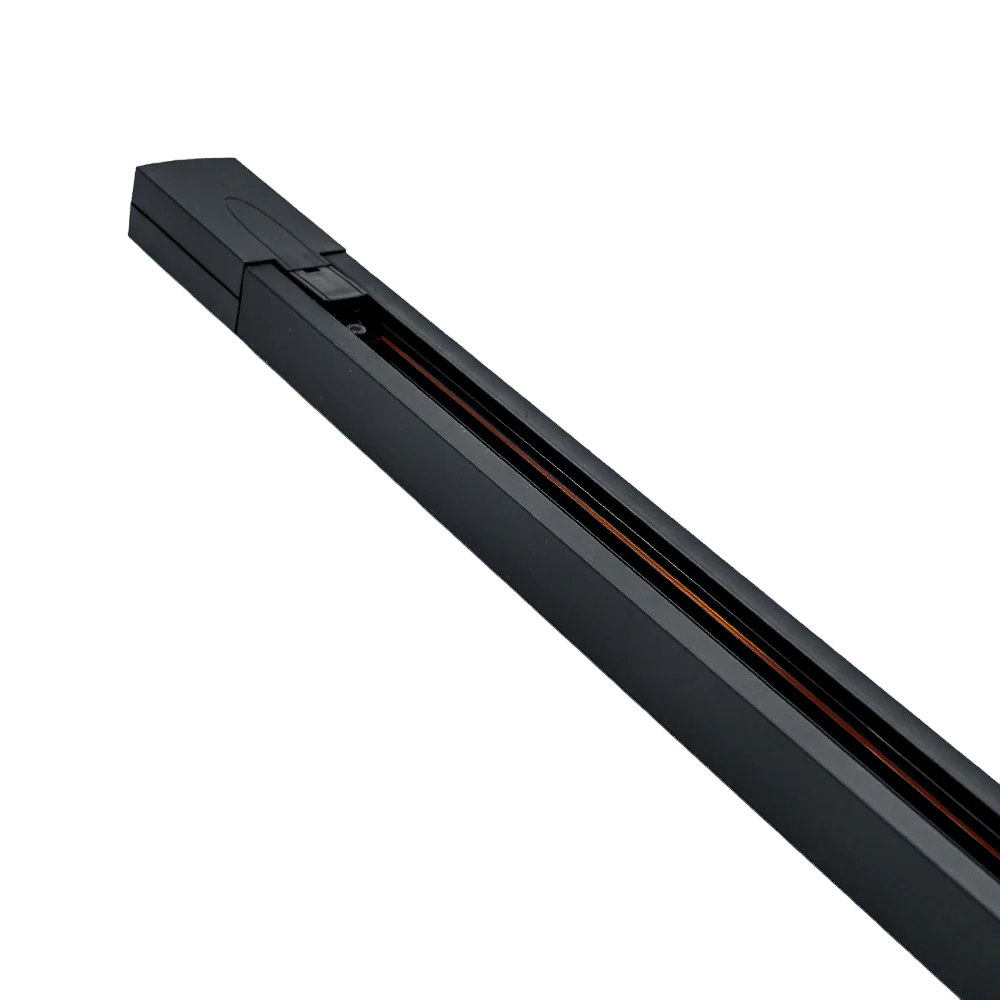 Ultralight Durable Two-Way Black Track Rail - Aluminum Build & IP20 (Surface Track 2 Way)