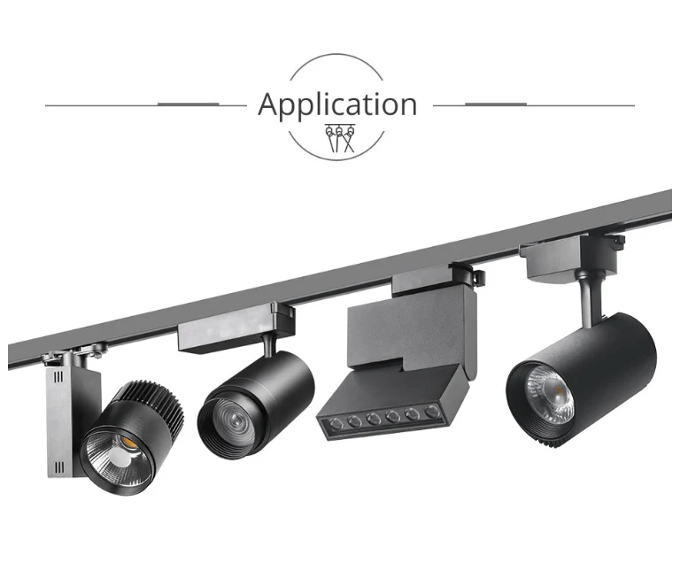 Ultralight Durable Two-Way Black Track Rail - Aluminum Build & IP20 (Surface Track 2 Way) - Image 2