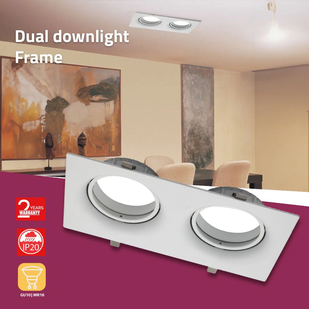 Ultralight Double Downlight Square (BA124-2) - Image 4