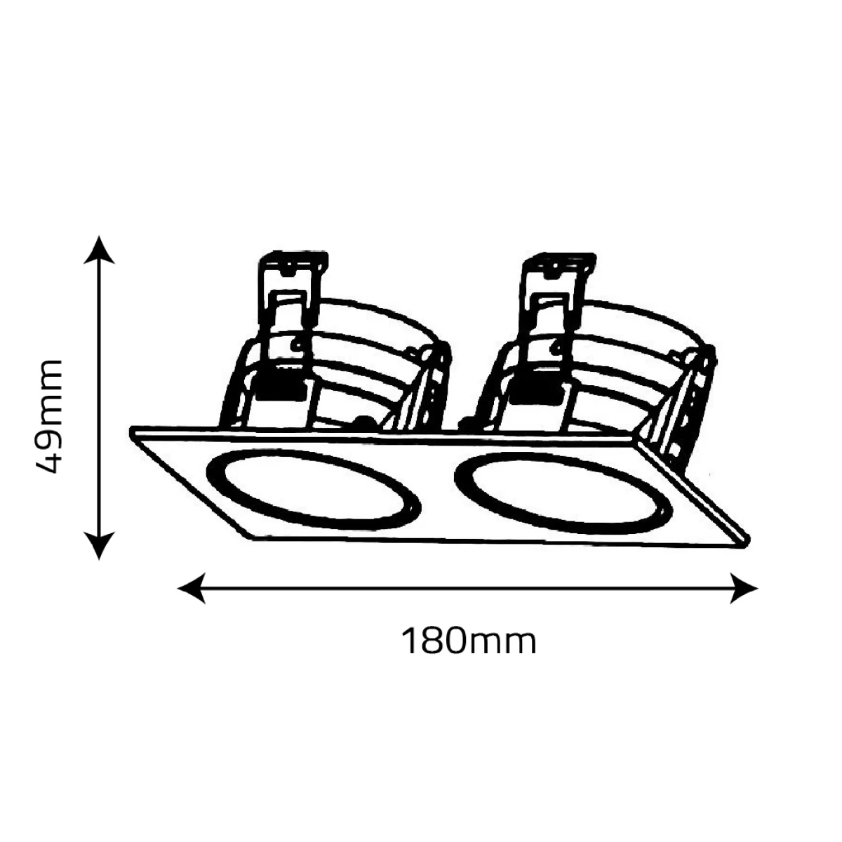 Ultralight Anti Glare Double Frame GU10 Ceiling Downlight (FPC303S-2-AD) - Image 7
