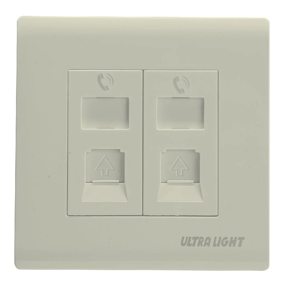 Ultralight Innova Double Telephone Socket (W86/2TEL/B) - Image 2