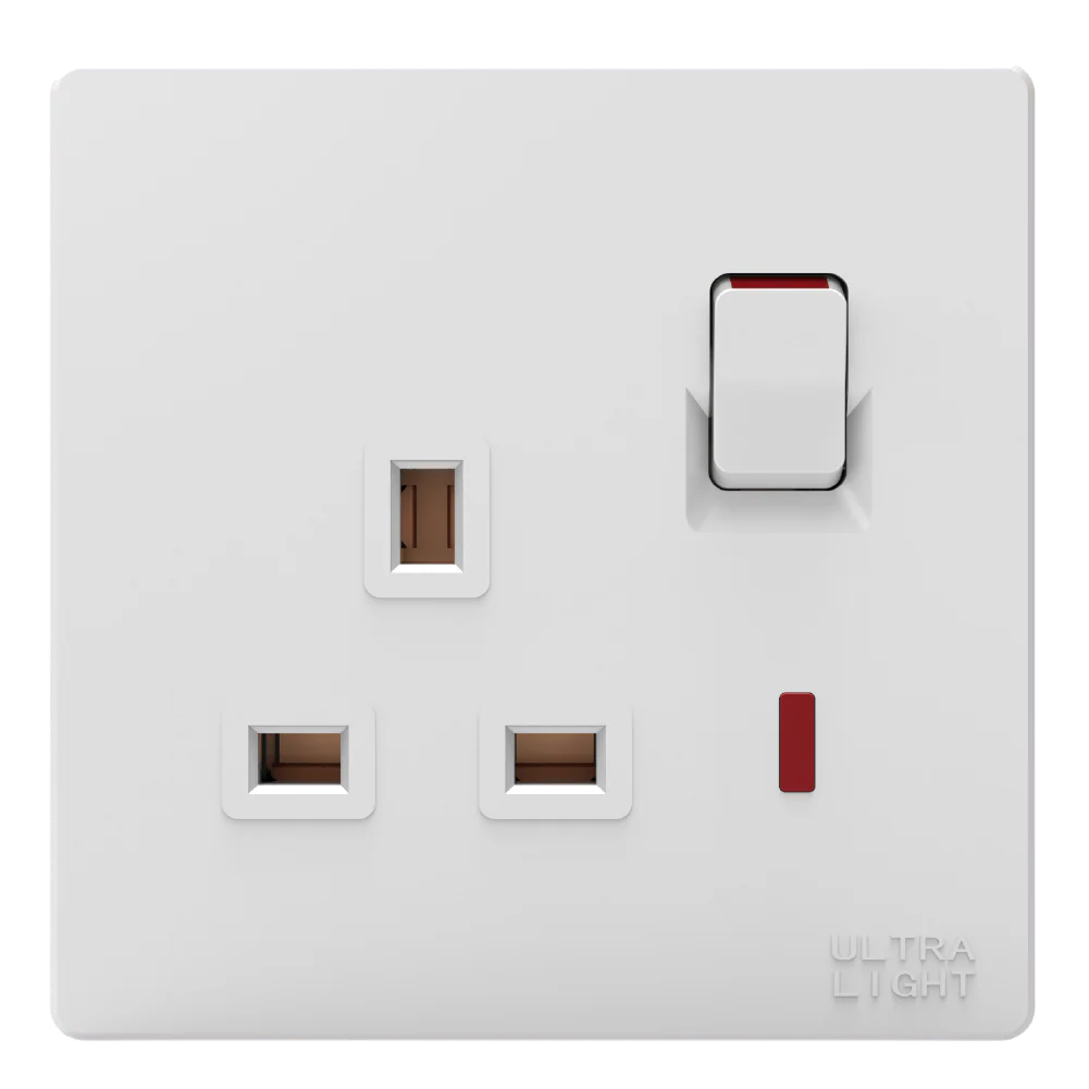 Ultralight Dune 13 Amp Wall Switch Socket (B12-017)