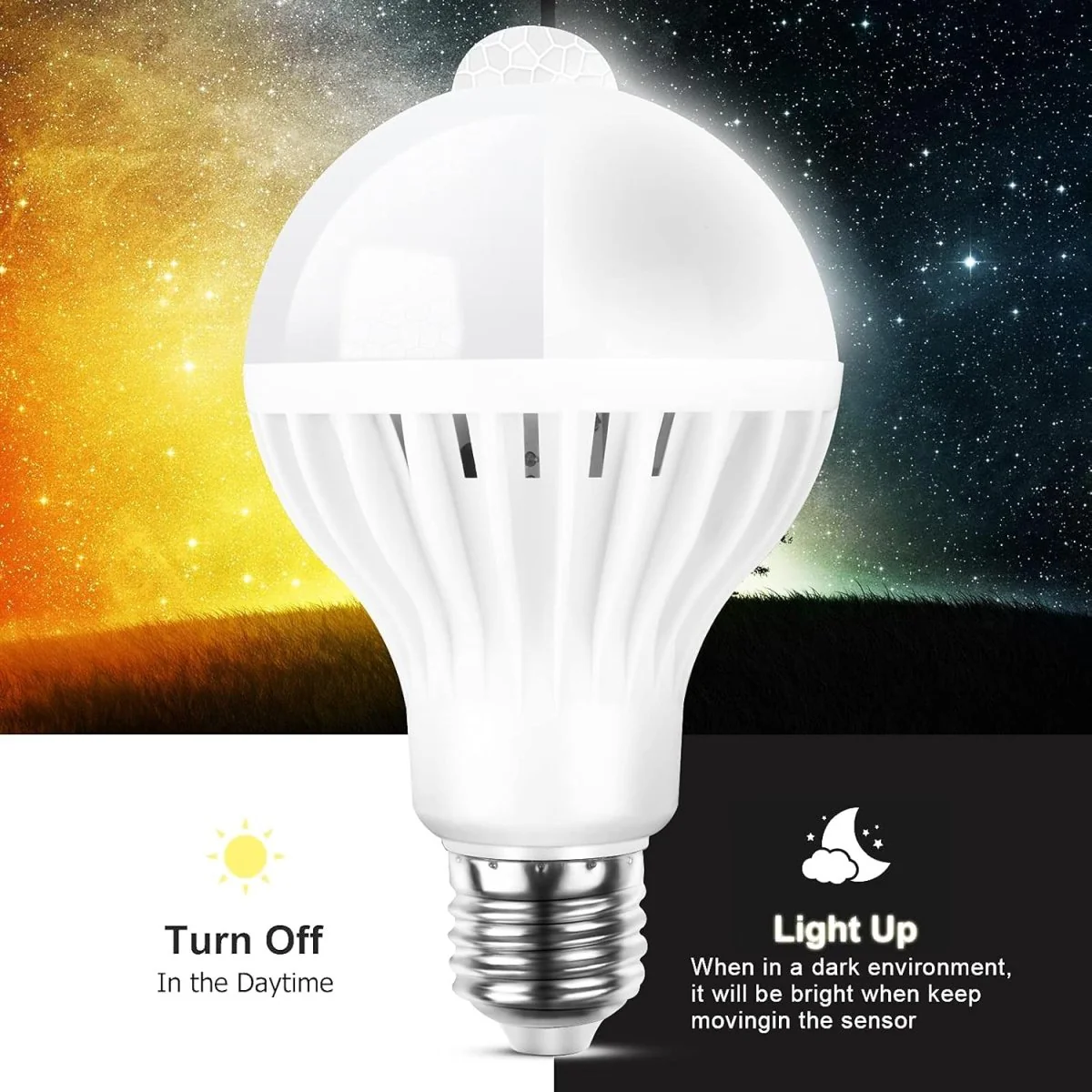 Ultralight LED Bulb Sensor E27 8.5W - Smart Detection Lighting (UTL-11A806-Q1M) - Image 2