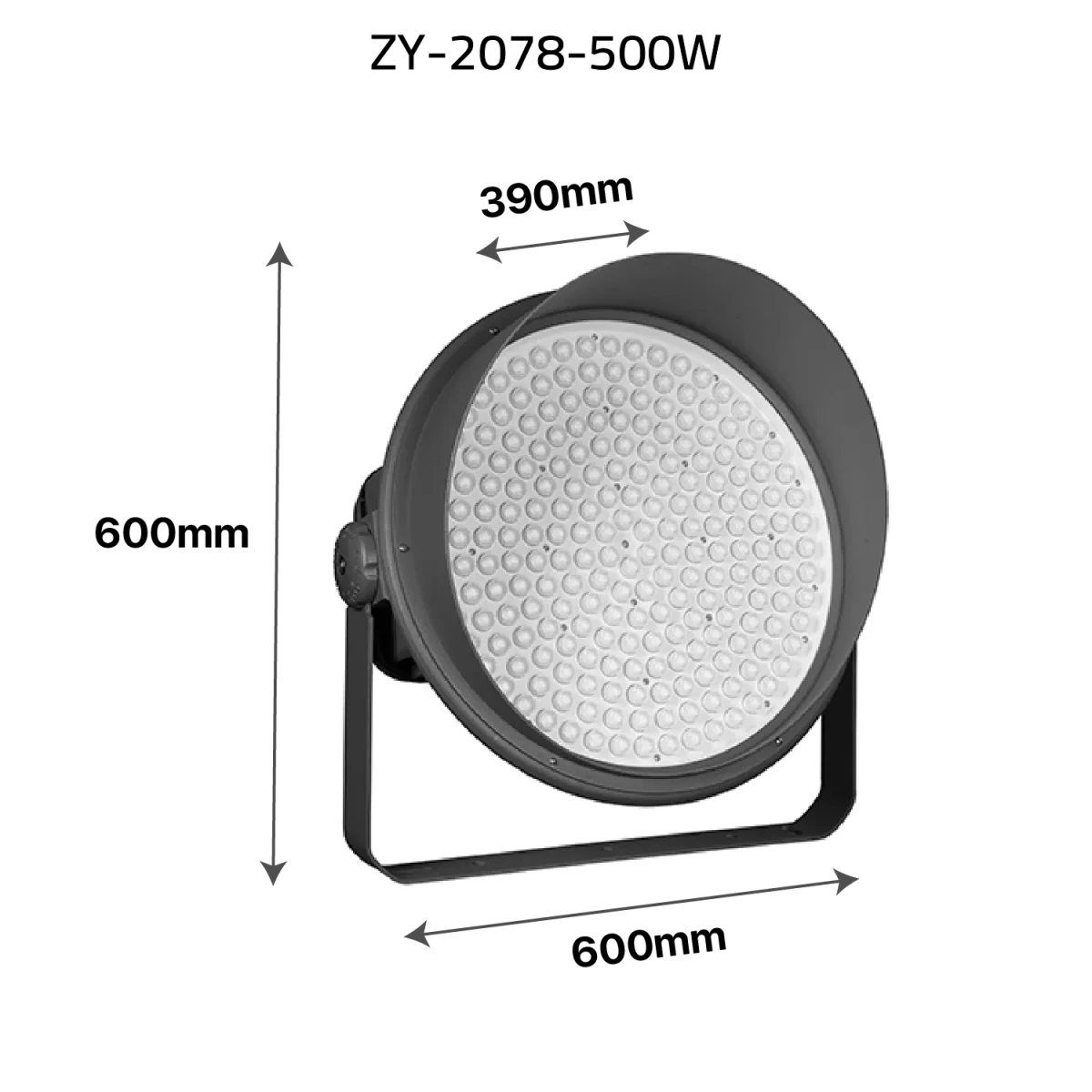LED Flood Light IP65 (ZY-2078) – 300W/500W Outdoor Stadium Light with CREE Chips - Image 5