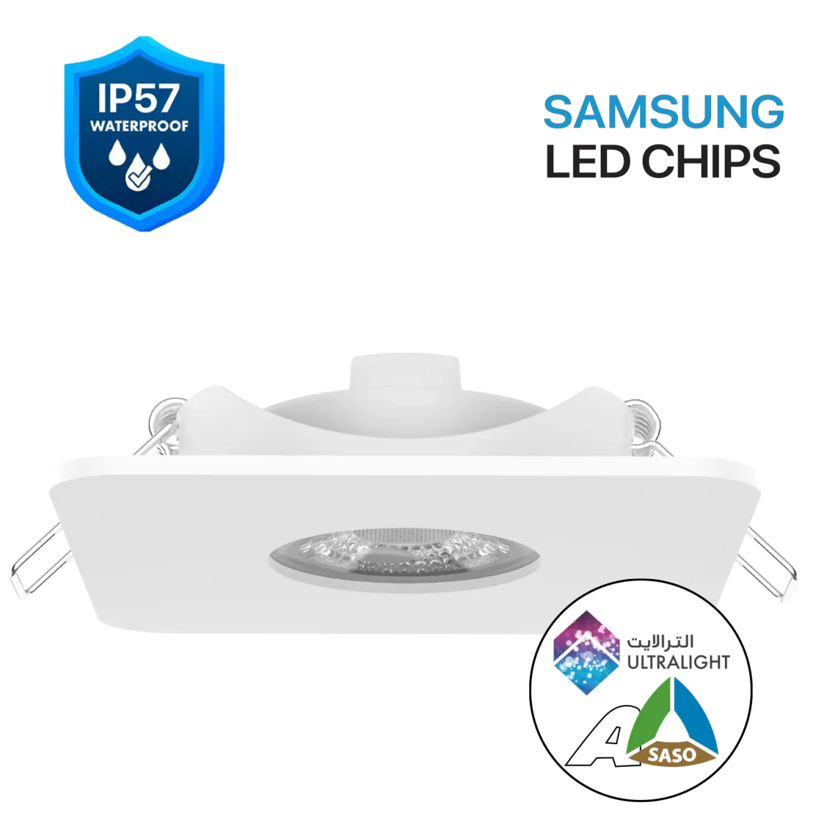 Ultralight LED Outdoor Downlight - Waterproof Energy-Saving Lighting (UTL-KD-SQ)