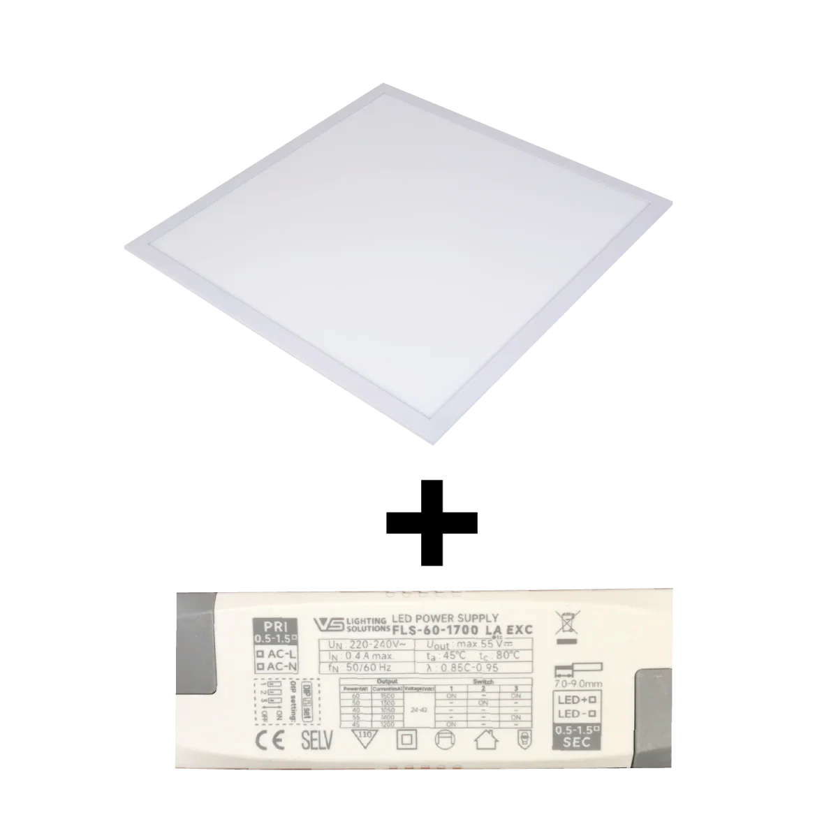 LED PANEL LIGHT (SD600 VS) – Adjustable 40W/50W/60W, High CRI >95, 60x60cm with Opal Diffuser - Image 8
