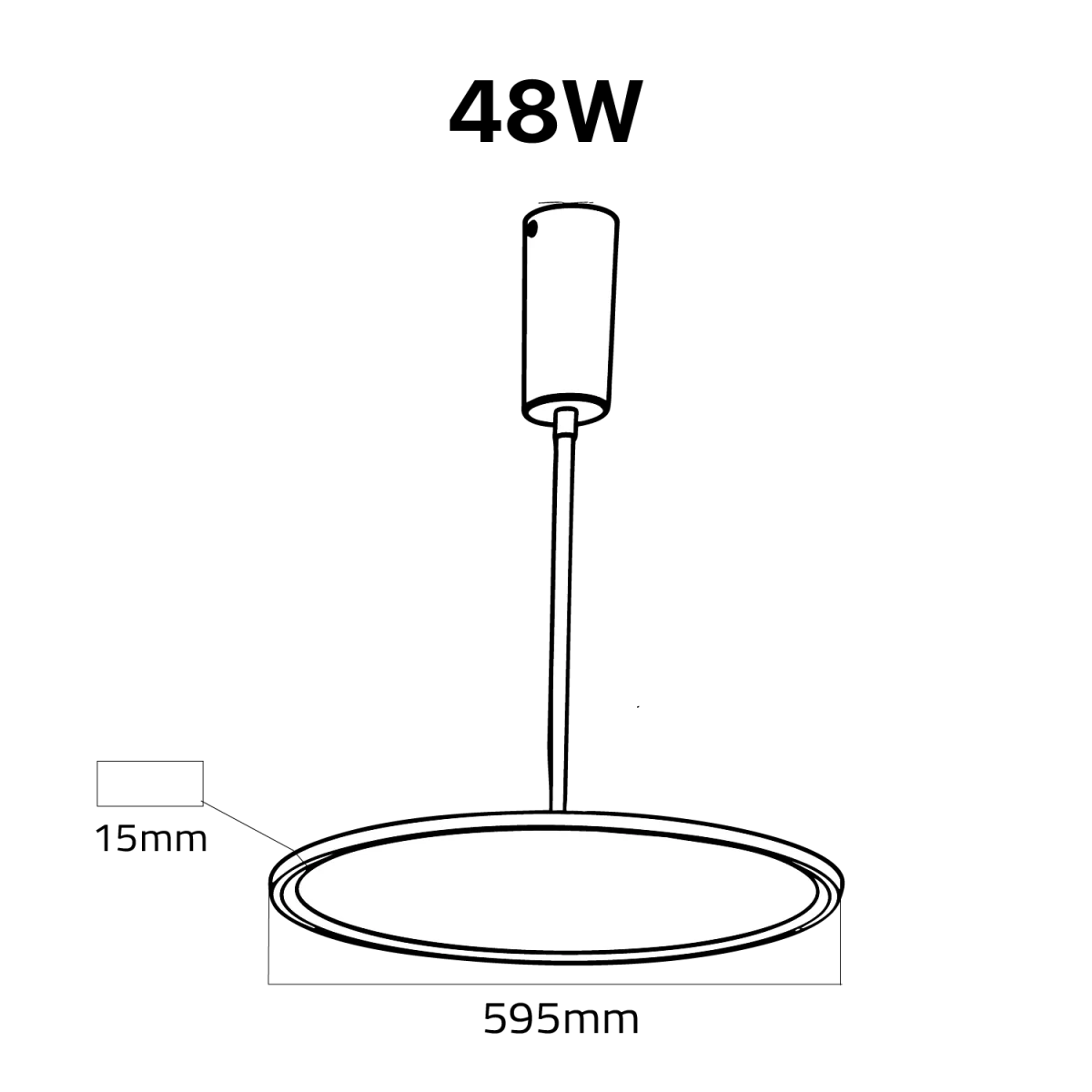 LED Pendant Light (BR6129) – Modern Suspended Decorative Ring Light with High CRI, Osram LED Chip, and Opal Diffuser - Image 12