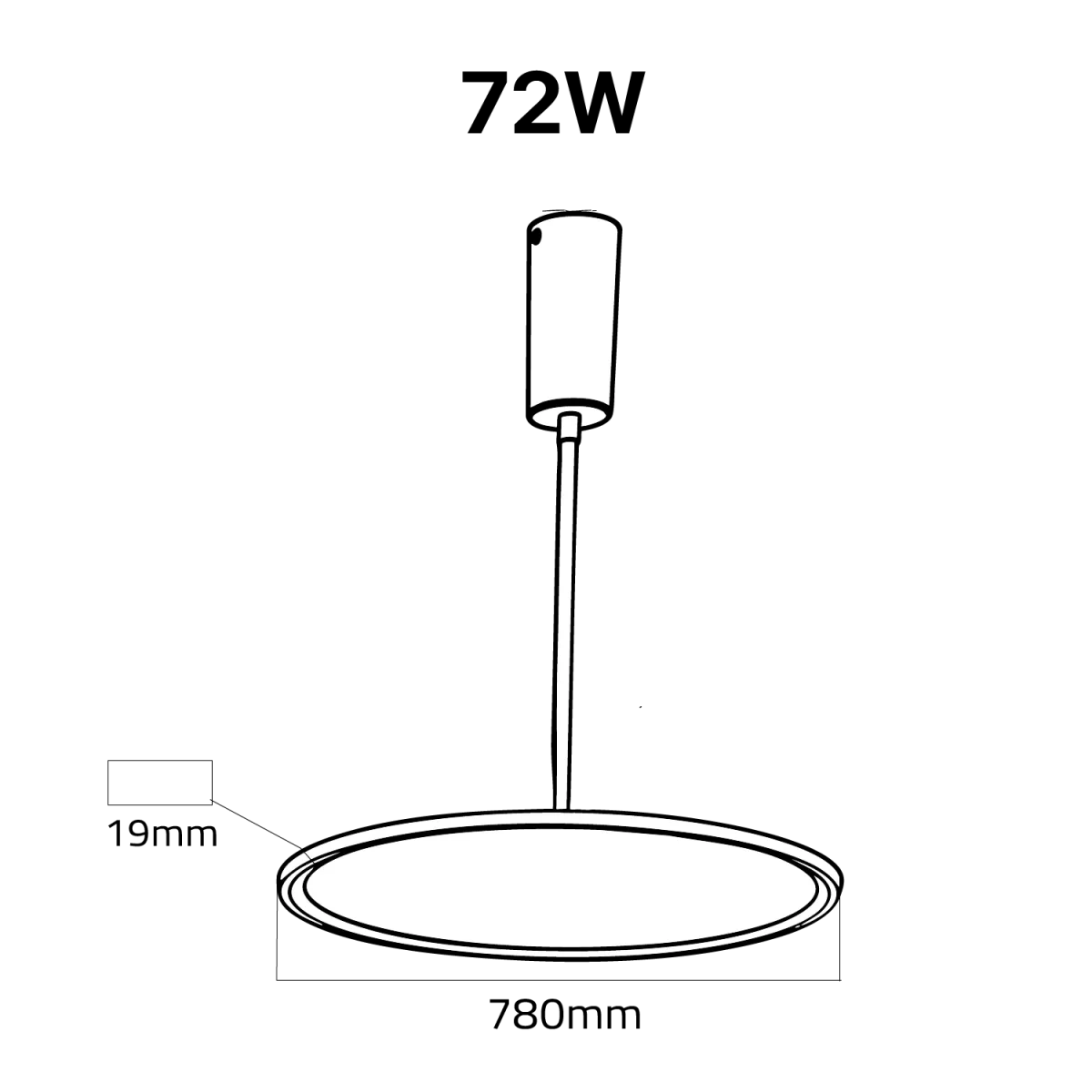 LED Pendant Light (BR6129) – Modern Suspended Decorative Ring Light with High CRI, Osram LED Chip, and Opal Diffuser - Image 13