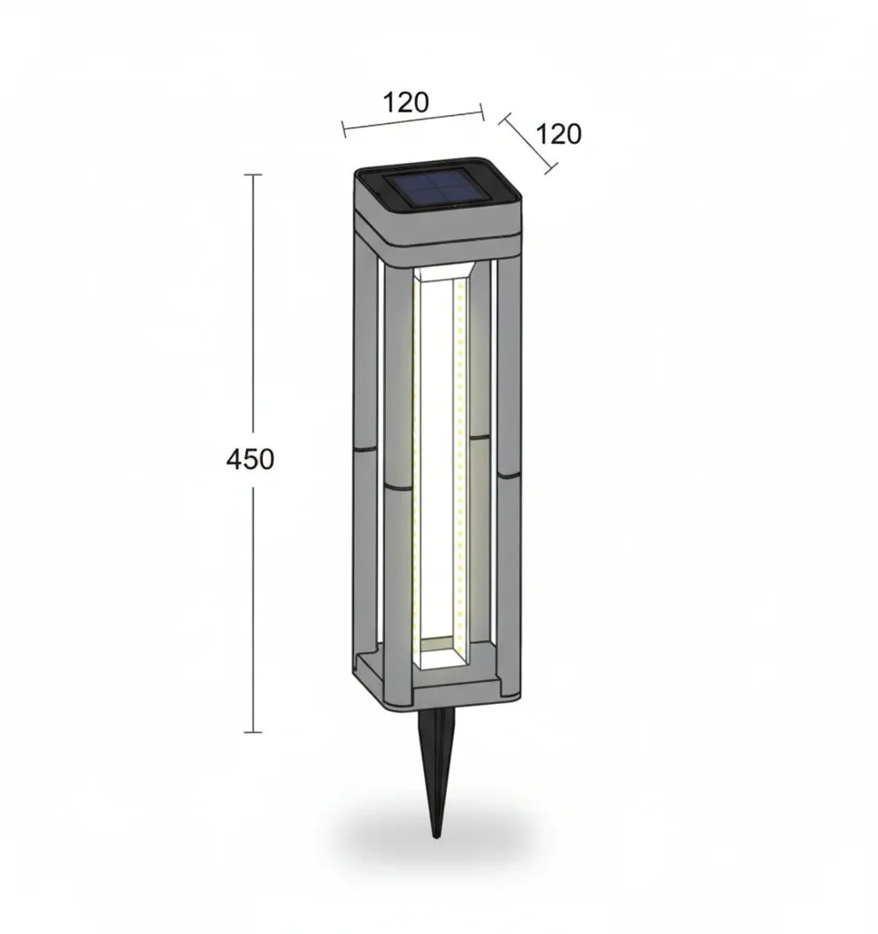 LED Solar Bollard Light 3W (UTL-P9080) - IP44 Weatherproof - Image 7