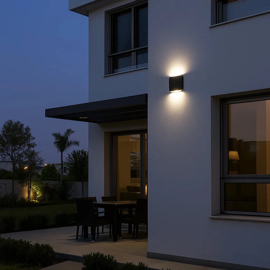 Modern Outdoor LED Wall Light (JW771A) – 8W Warm Light & IP65 Waterproof – Black & Grey - Image 5
