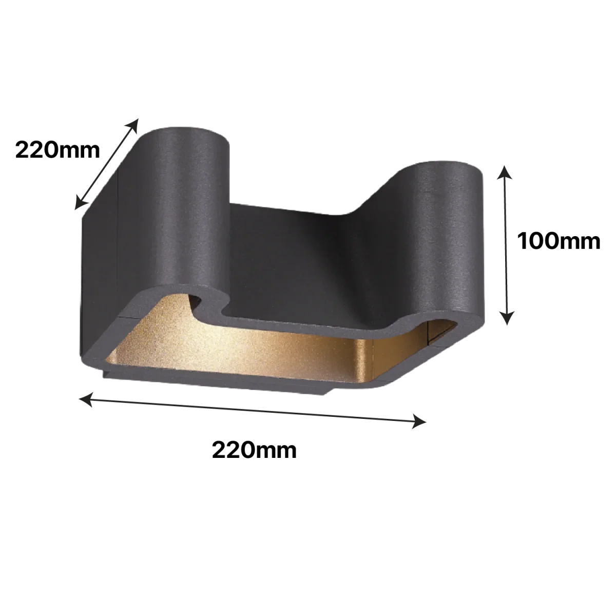 Modern Wall Outdoor Light 15W (H1111) – Graphite Aluminum & Waterproof IP54 - Image 5
