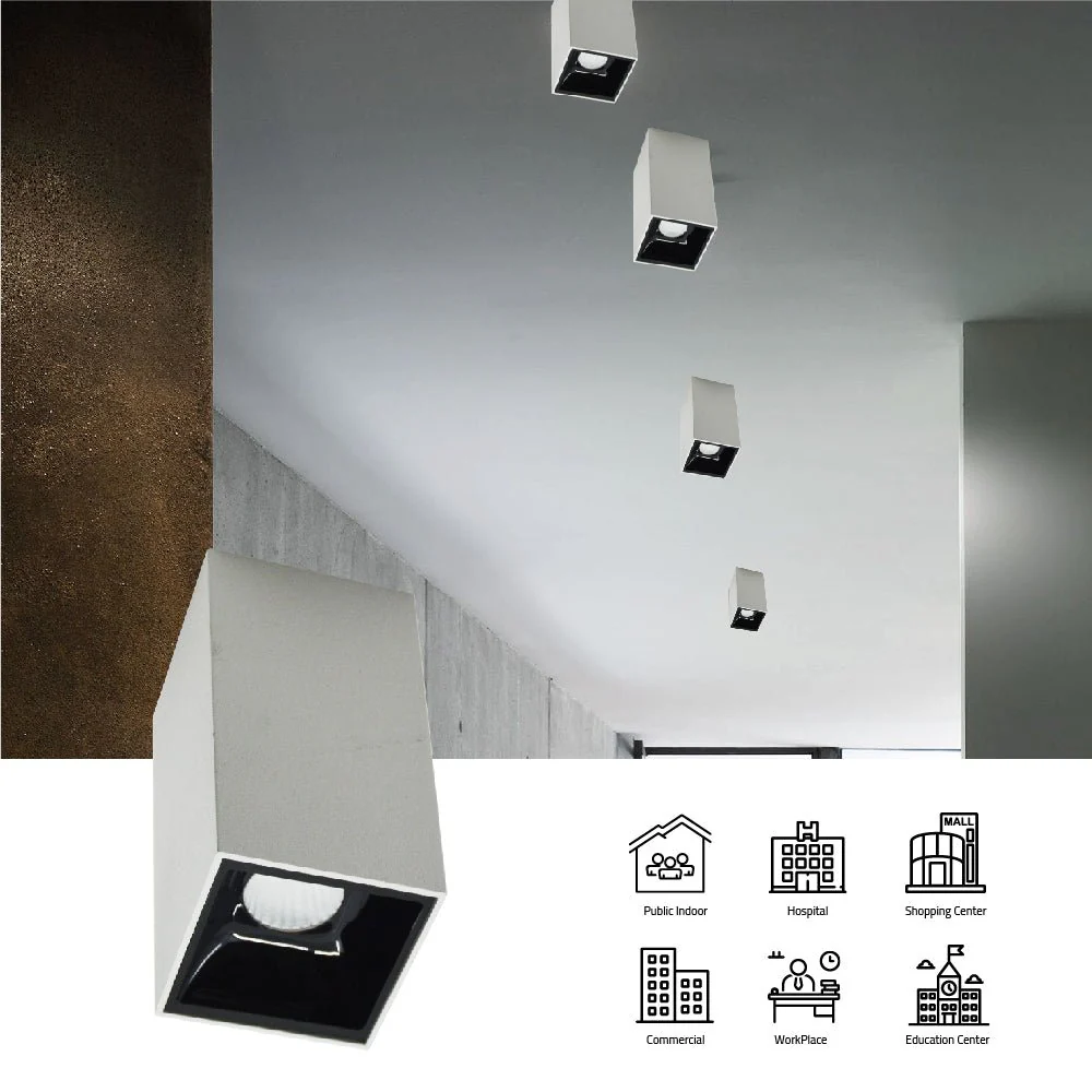 Ultralight Square Surface Mounted LED Light (BR6709S) | 5W Indoor Fixture - Image 3