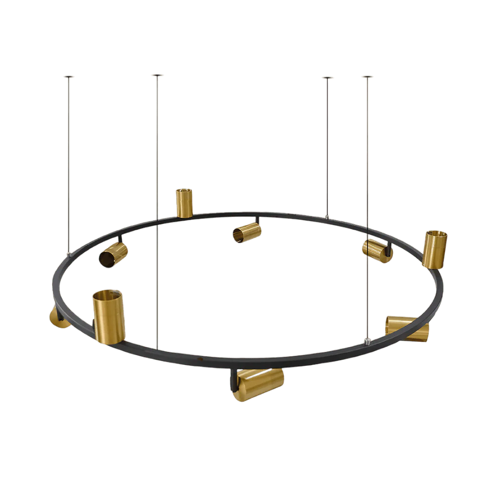 Ultralight Track Rail Pendant Light - Round, Adjustable & Energy-Efficient (BR6757-9)