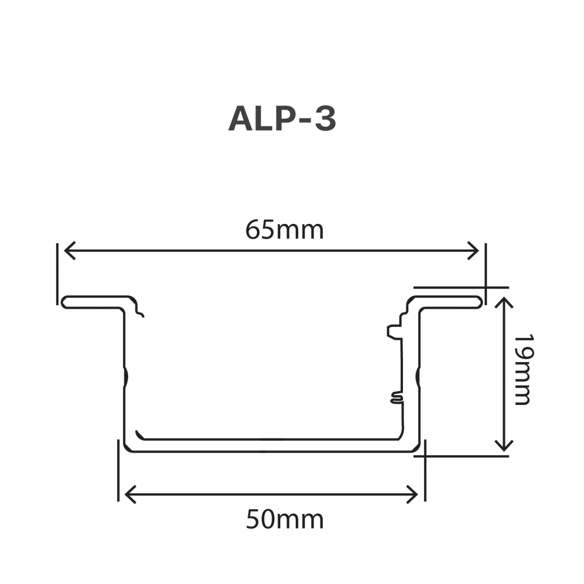 Ultralight Aluminum Profile 3M 5Cm (ALP-3) - Image 2