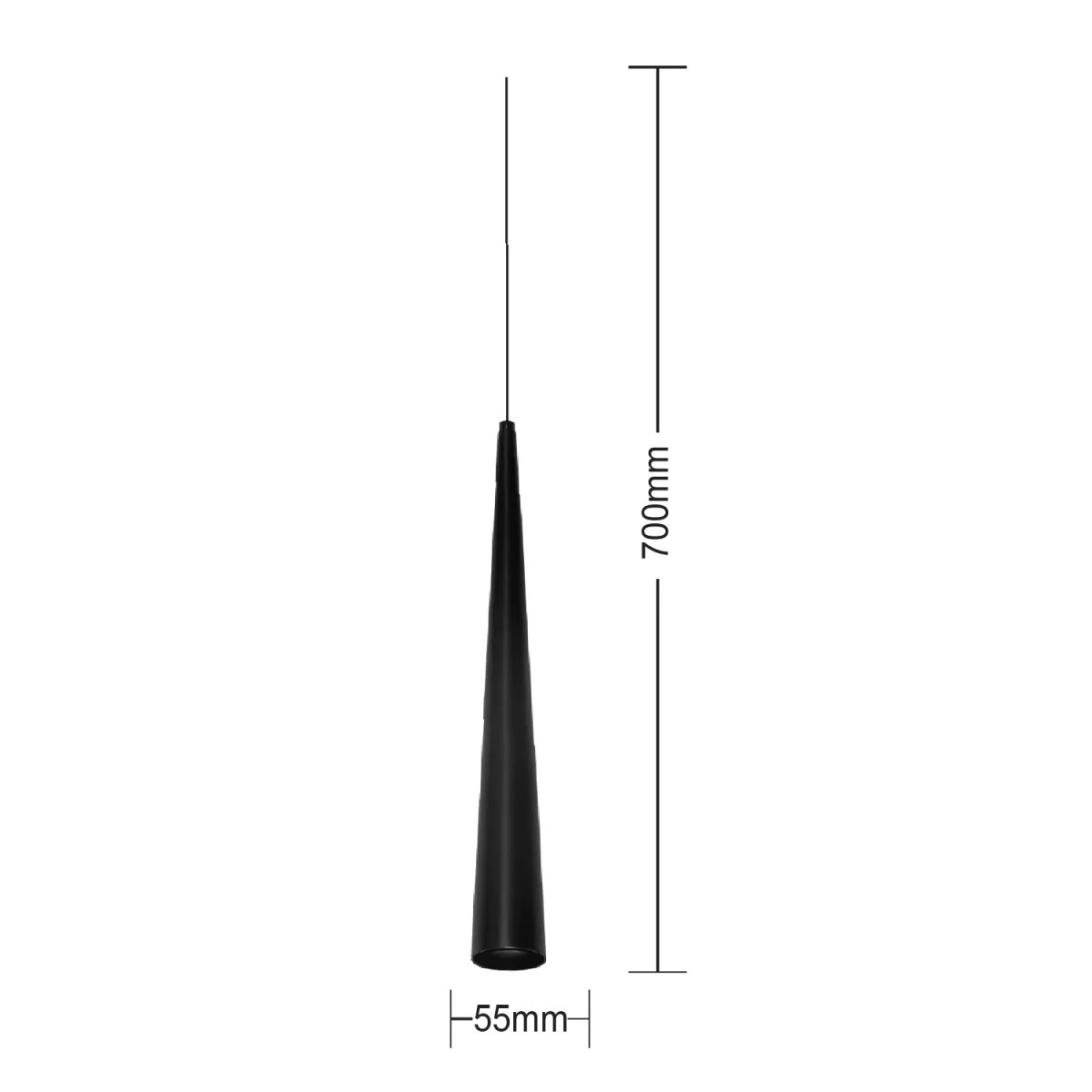 Ultralight Elegant Cylindrical Indoor Pendant Light - GU10 Base (BR4888) - Image 8