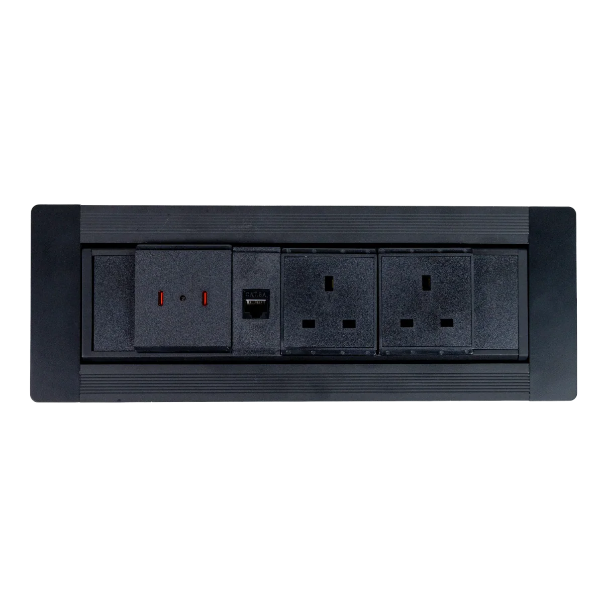 Ultralight Hidden Electric Desktop Socket | Manual Flip-Up Table Box (STS-256) - Image 5