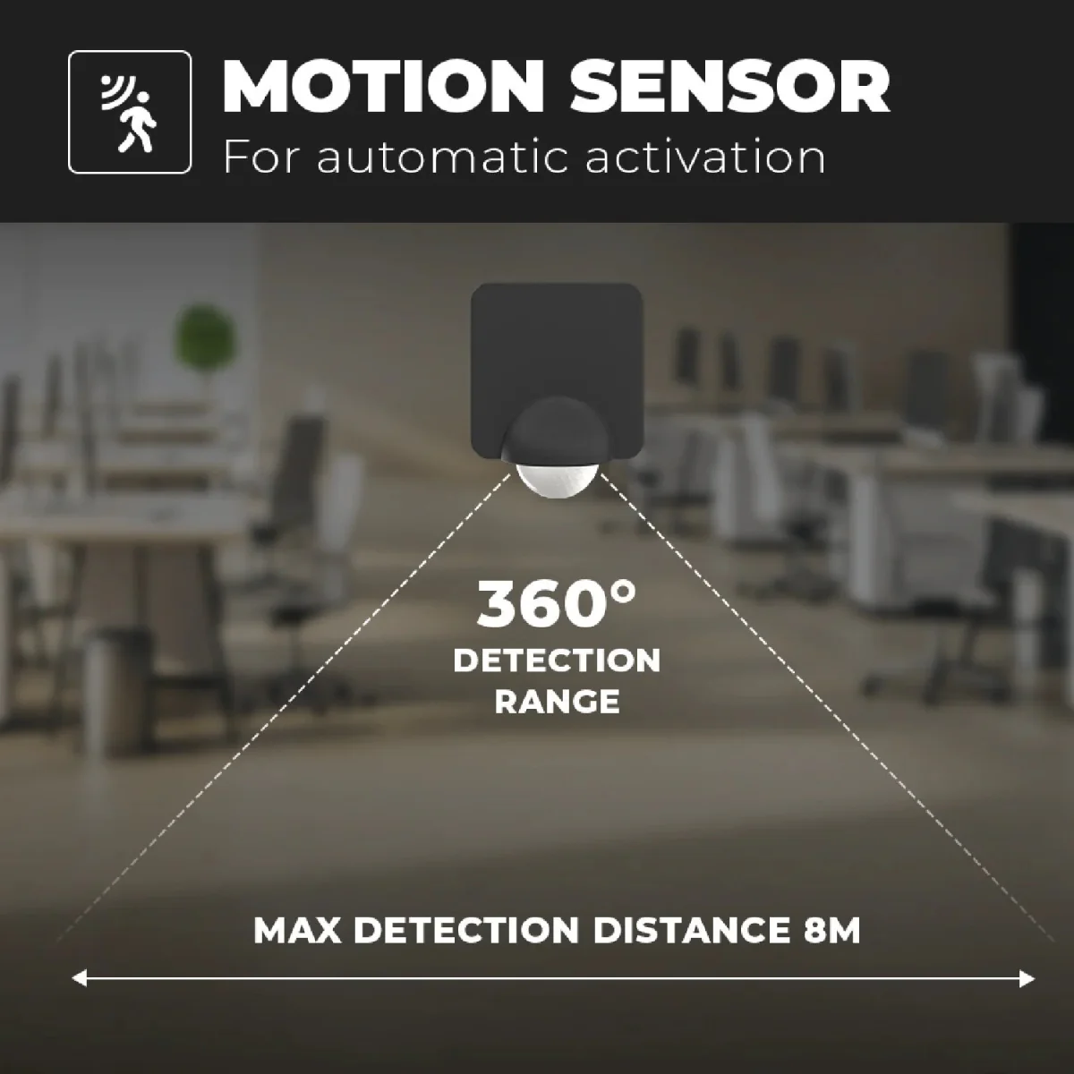 Ultralight infrared Motion Sensor IP54 - 360° Detection Angle - 5 Years Warranty (ST16C) - Image 2