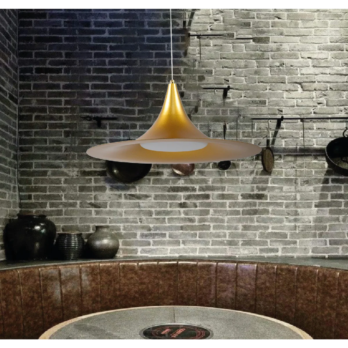 Ultralight LED Pendant Light – Stylish 20W Cone Hanging Light (BR4865) - Image 4
