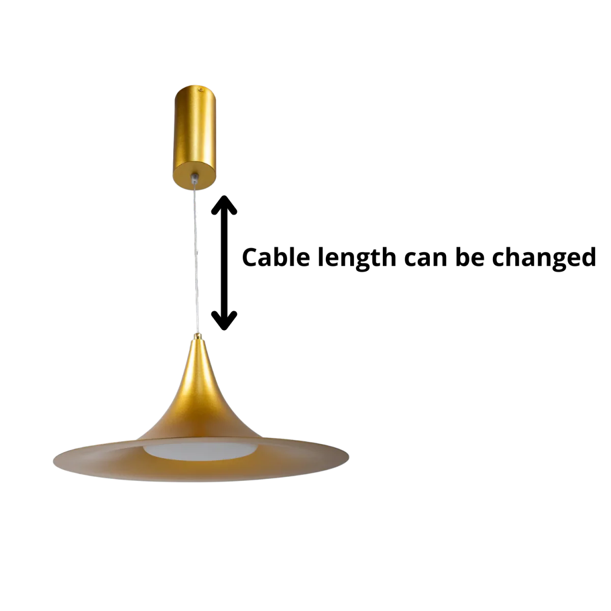 Ultralight LED Pendant Light – Stylish 20W Cone Hanging Light (BR4865) - Image 9