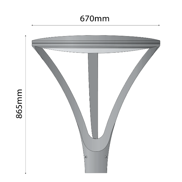 Ultralight Pole Head LED Light 100W - Modern Design and 5-year Warranty IP65 (YL6658) - Image 5