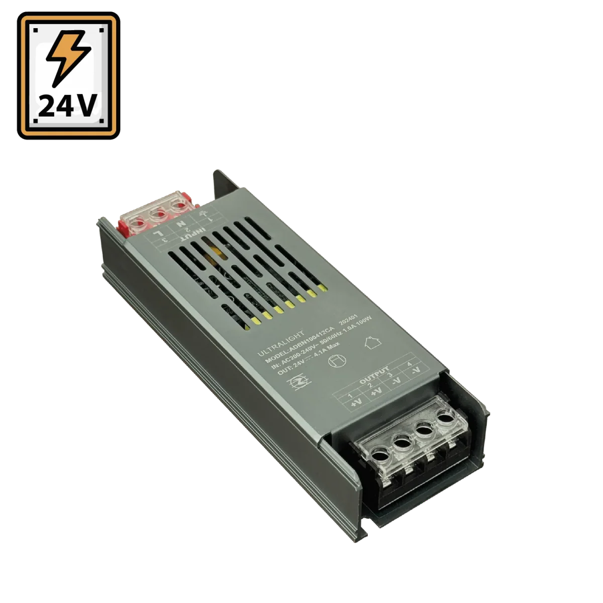 Ultralight 24V LED Power Supply 100W (ADBN100412CA)