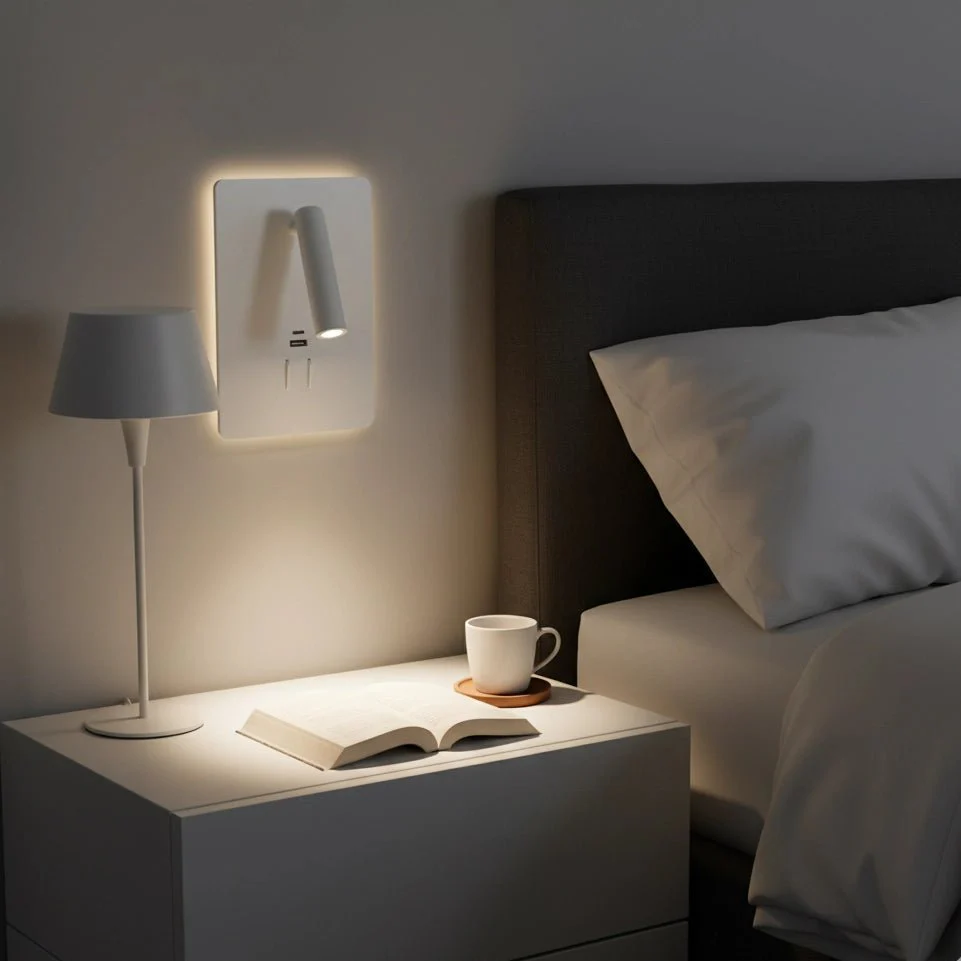 Ultralight LED Wall Light with USB Type-C for Bedroom 8+3W (BW124) - Image 5