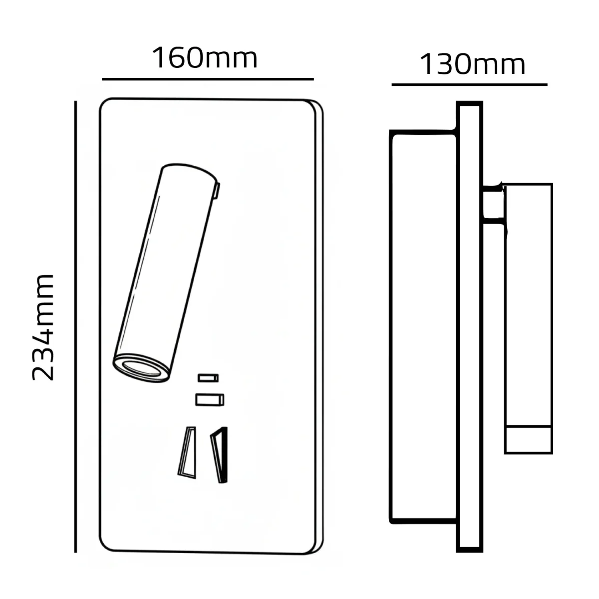 Ultralight LED Wall Light with USB Type-C for Bedroom 8+3W (BW124) - Image 9