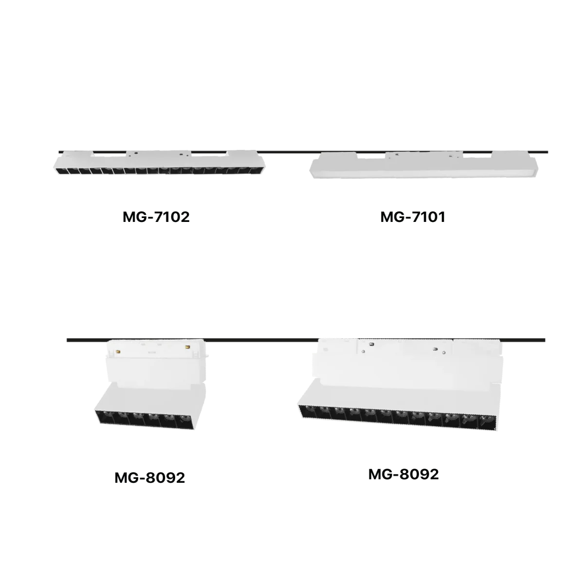 Ultralight Magnetic Track Light White 20 mm (MG-Family)