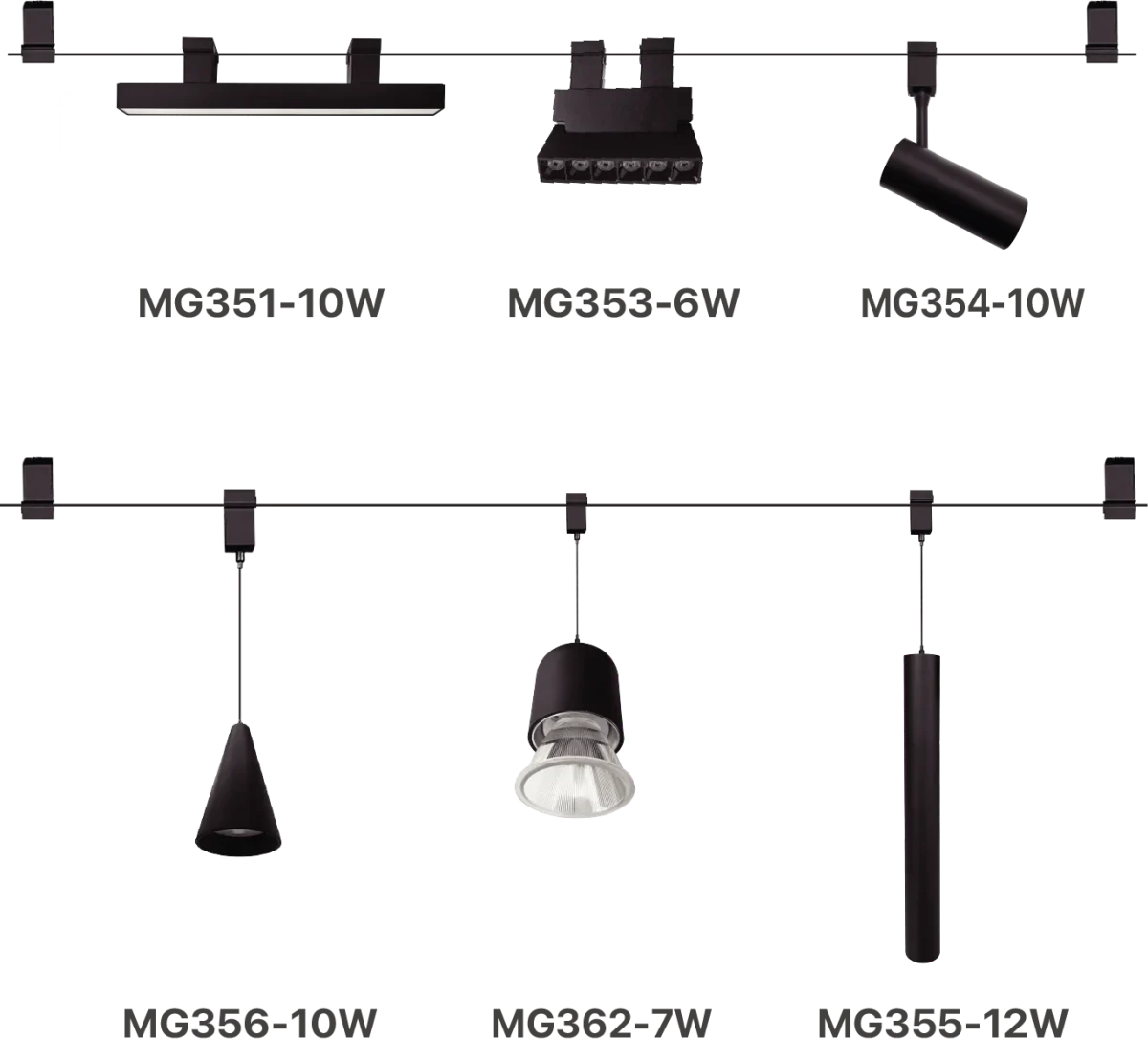 Ultralight Modern Pendant Magnetic Track Light (BM3-Family)