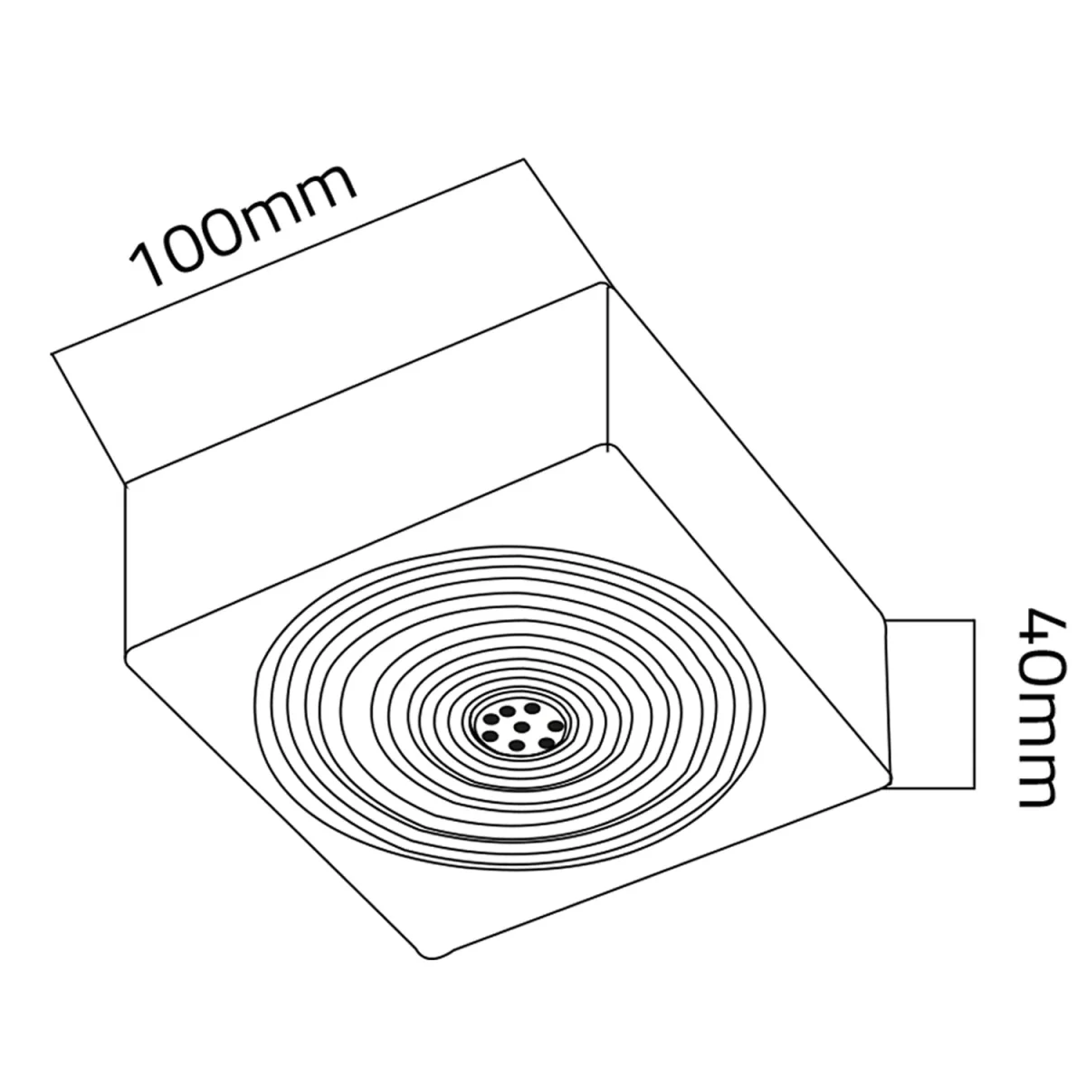 Ultralight Square Surface Mounted Spotlight (SQ7224B) - Image 10