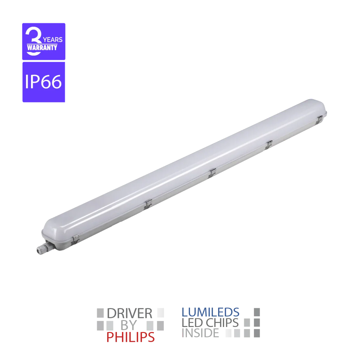 Ultralight Water Proof LED Batten Light 50W IP66 (WL-TR12095 PC)