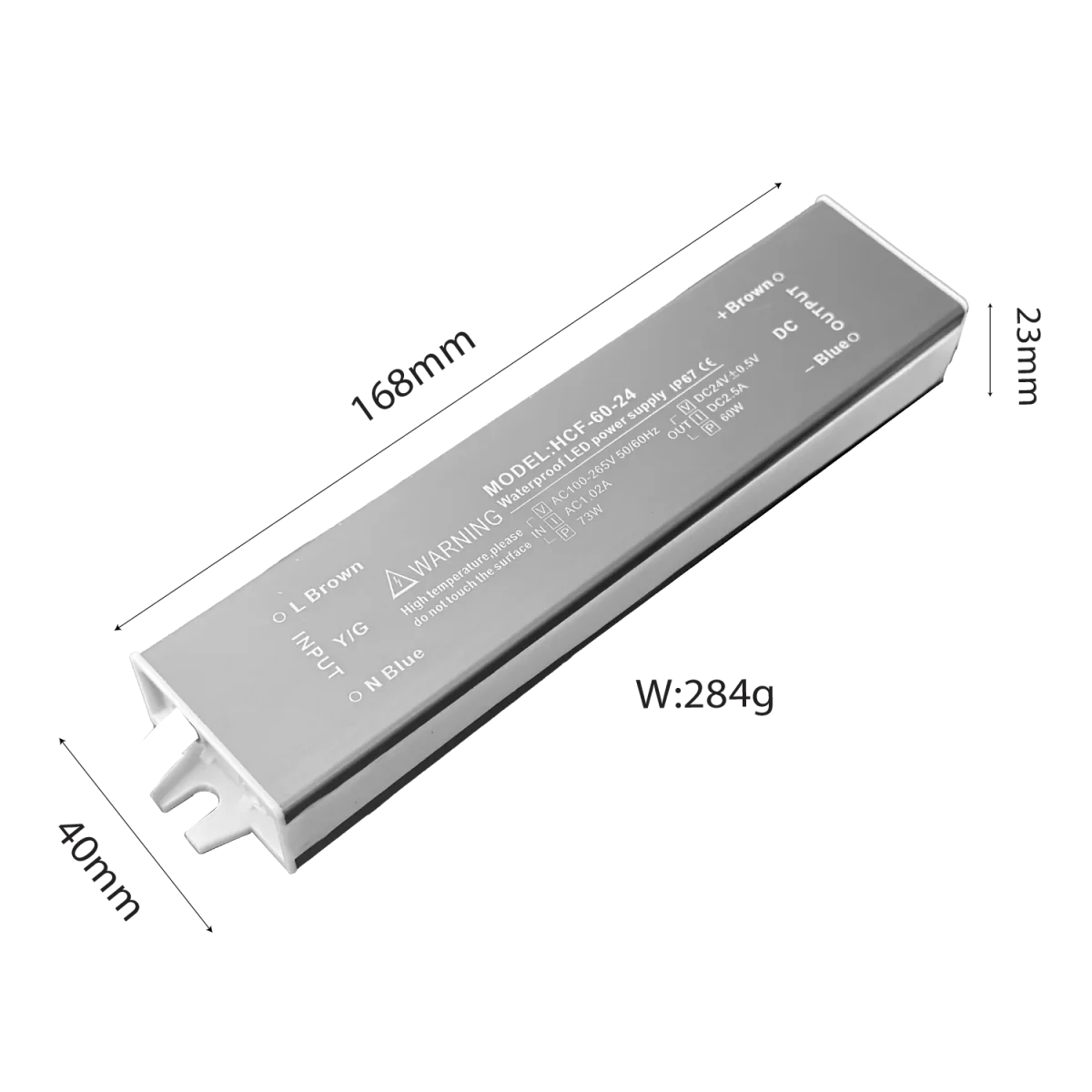 Ultralight Water Proof Power Supply (HCF-60-24) - Image 3